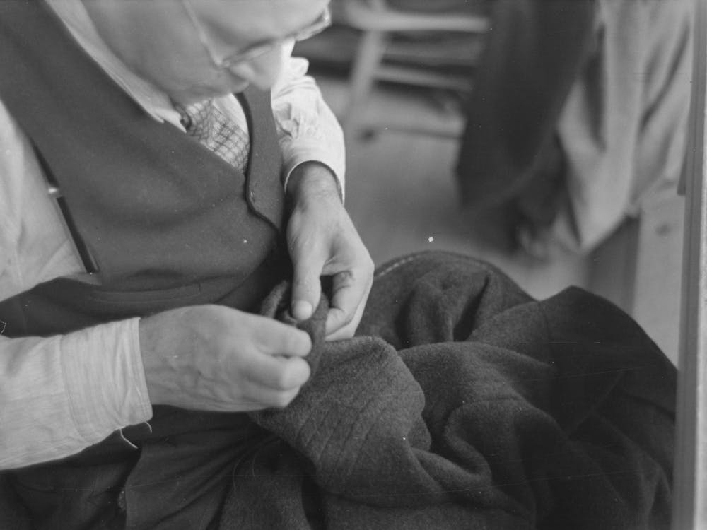 Untitled Photo, Possibly Related To Tailor Cutting Cloth, Jersey Homesteads Factory, Hightstown, New Jersey