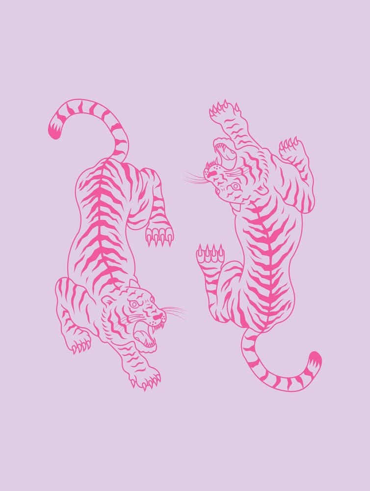 Lilac And Pink Tigers