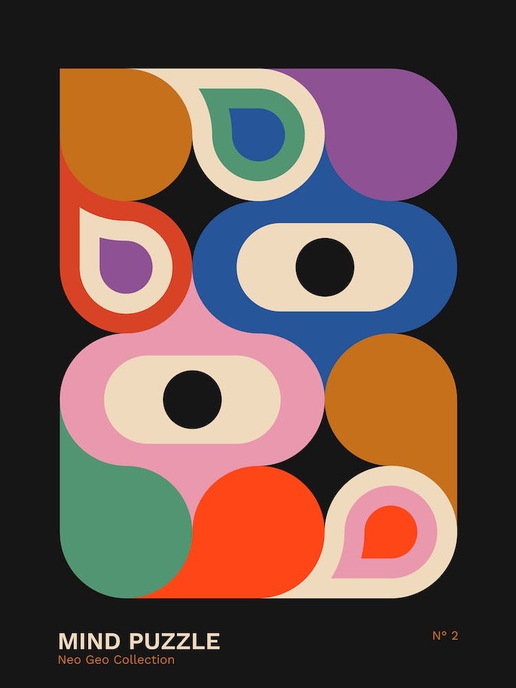 Abstract Geometric Bauhaus Inspired 3