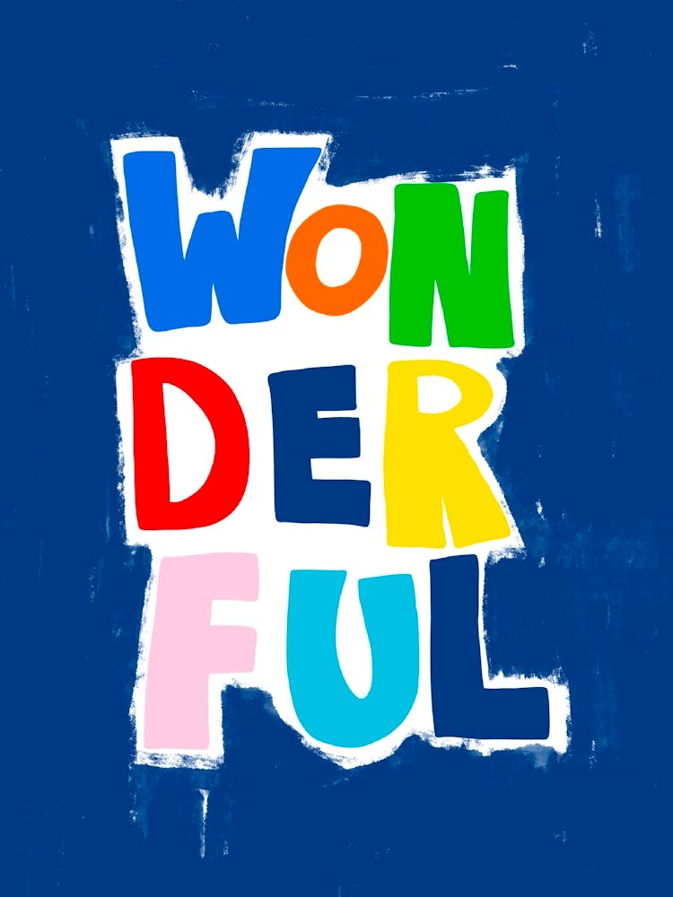 Wonderful typography illustration print