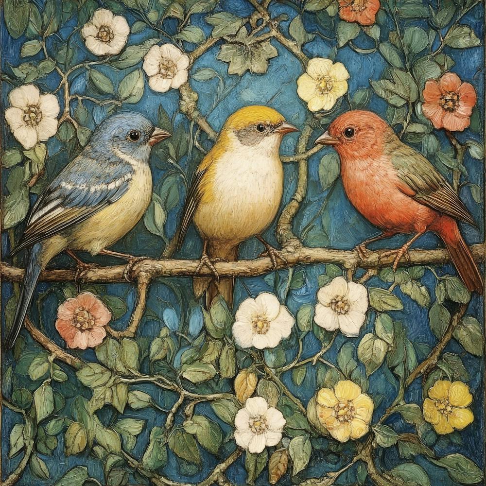 Birds On A Branch Art 22