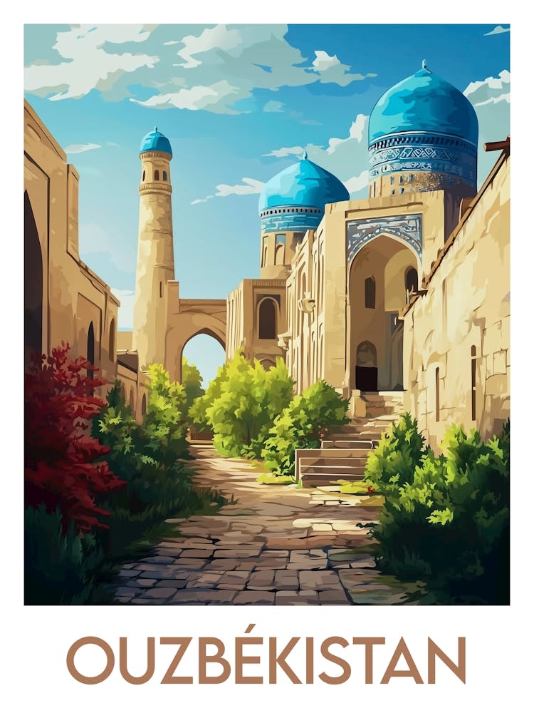 Affiche de voyage Ouzbékistan