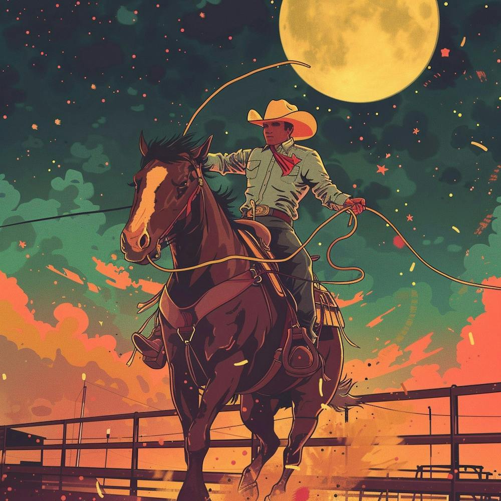 Cowboy On Horseback