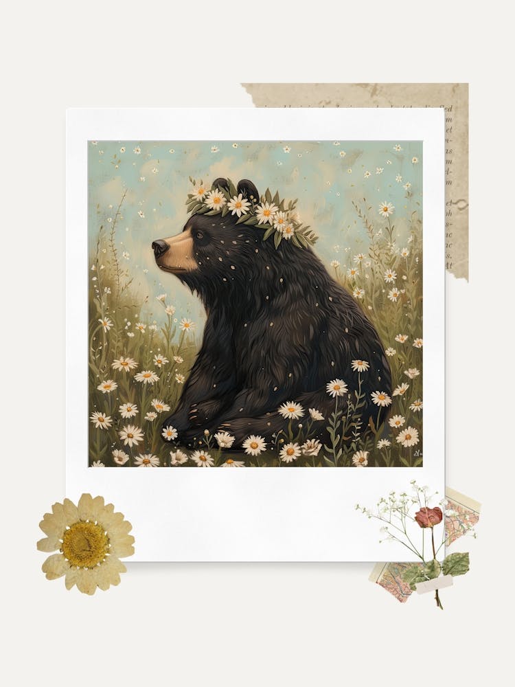 Scrapbook Bear Fairycore Painting 3