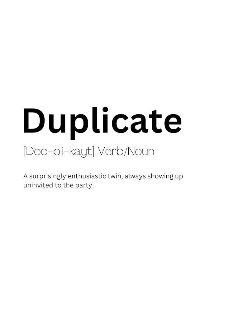 Duplicate Definition Meaning