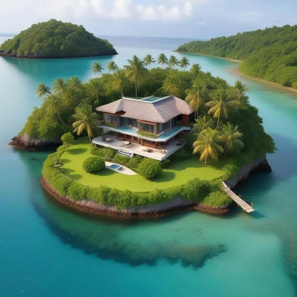 Island House In The Caribbean