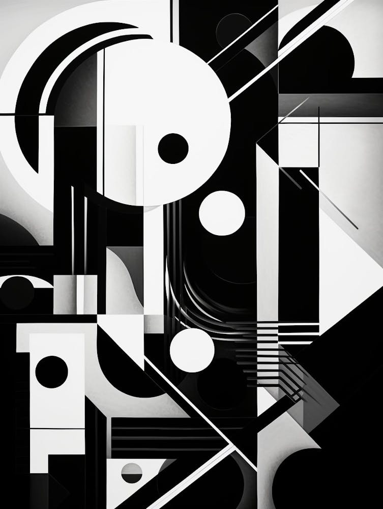 Exploration Abstract Black And White 2