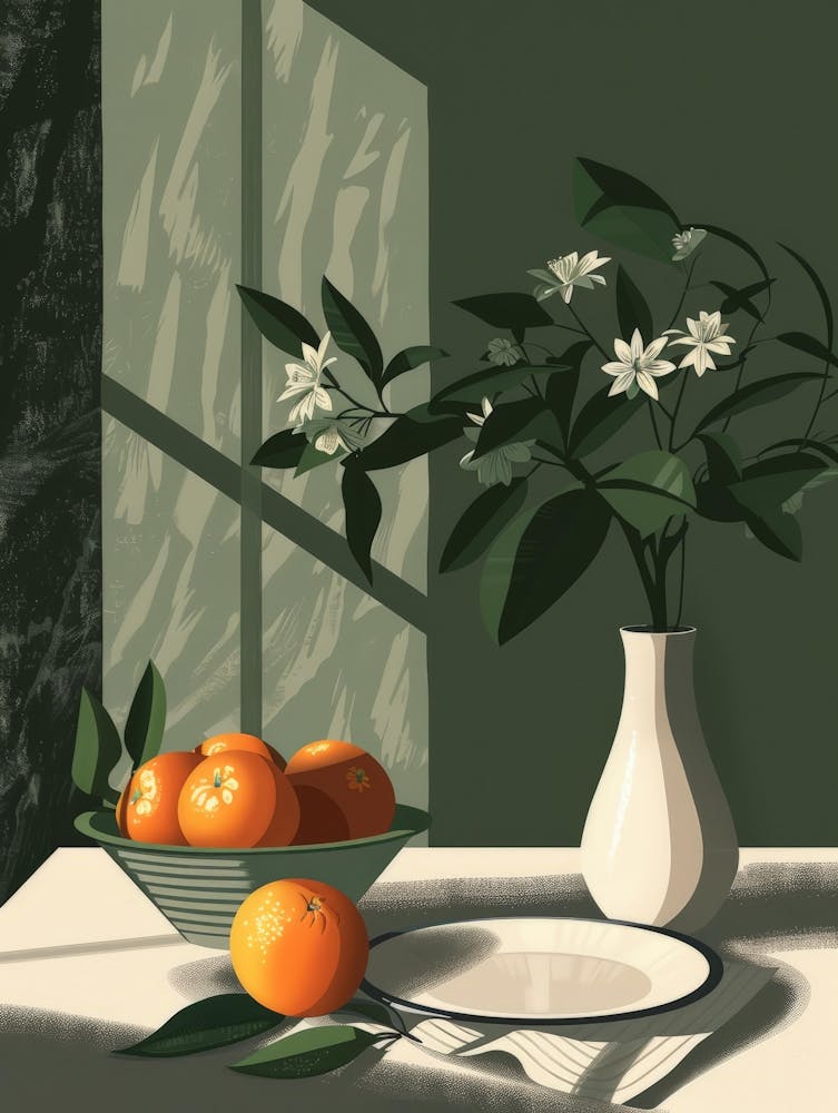 Oranges In A Vase 1