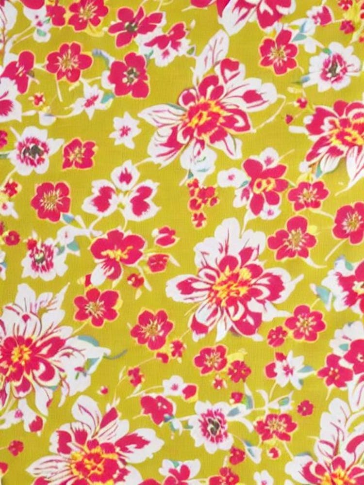 Passion Flower Floral Print Warm Tones 1 Flower