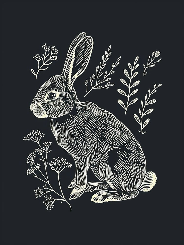 Dutch Rabbit Minimalist Illustration 4