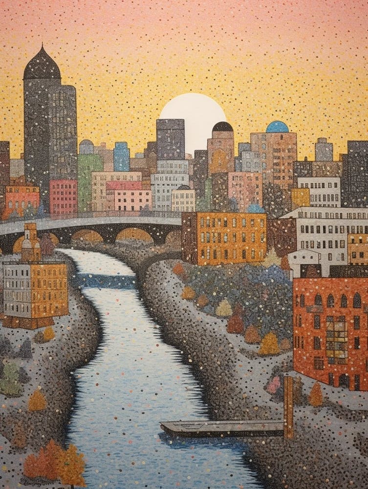 Spokane Washington Pixel Art 11