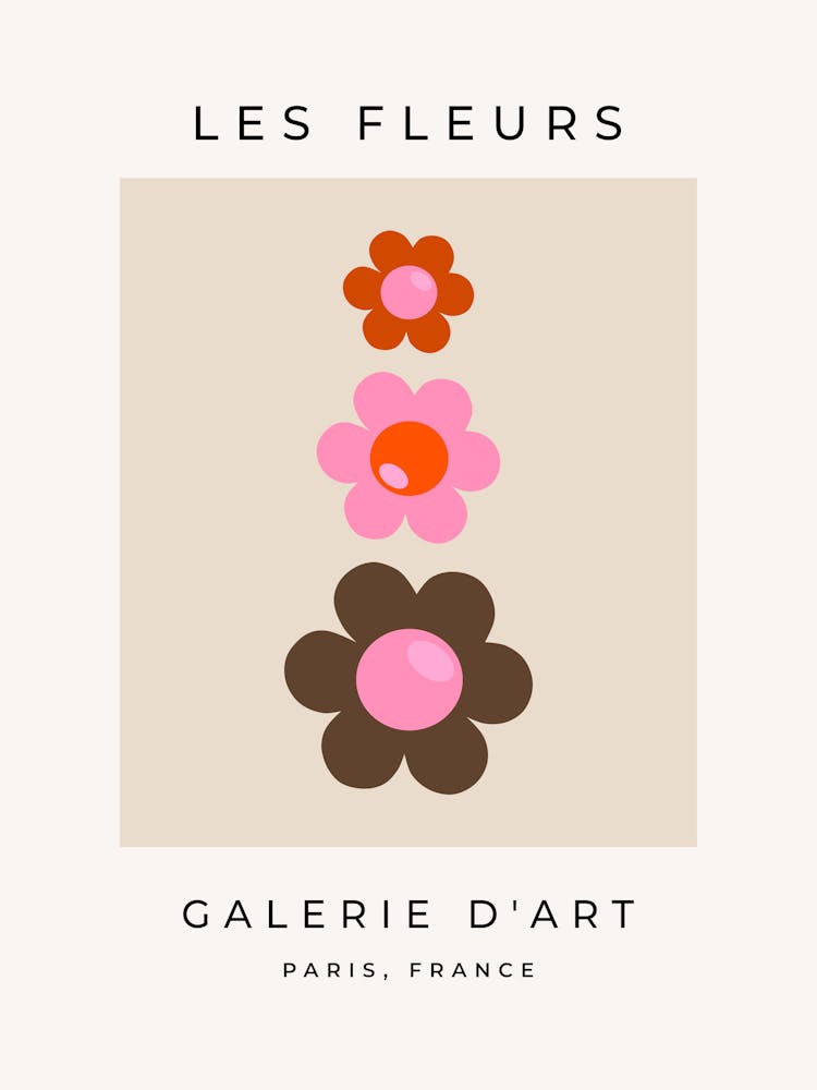 Les Fleurs | 03 - Retro Flowers Olive And Pink Floral
