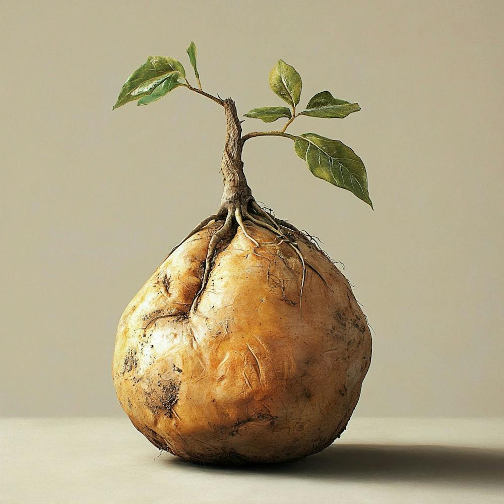 Pomme de Terre Avec Racines