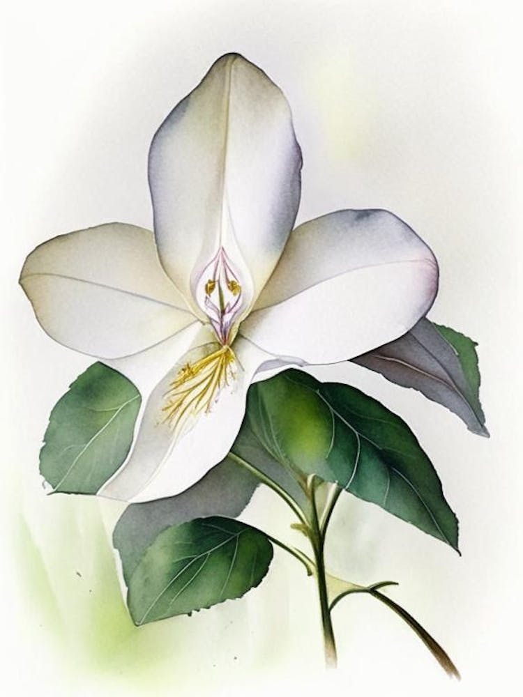 Trillium Wildflower Watercolour 1