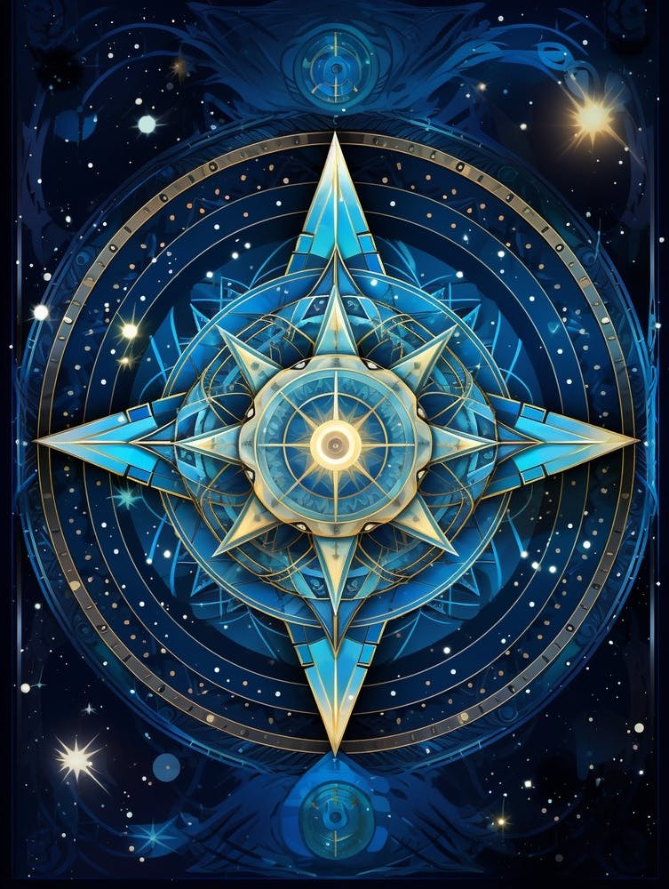 Himmlische Abstrakte Geometrische Illustration 3