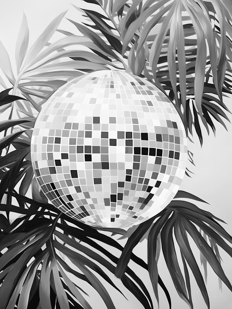 Disco Ball In Palm Tree