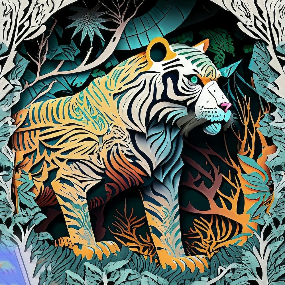 Tiger In The Jungle