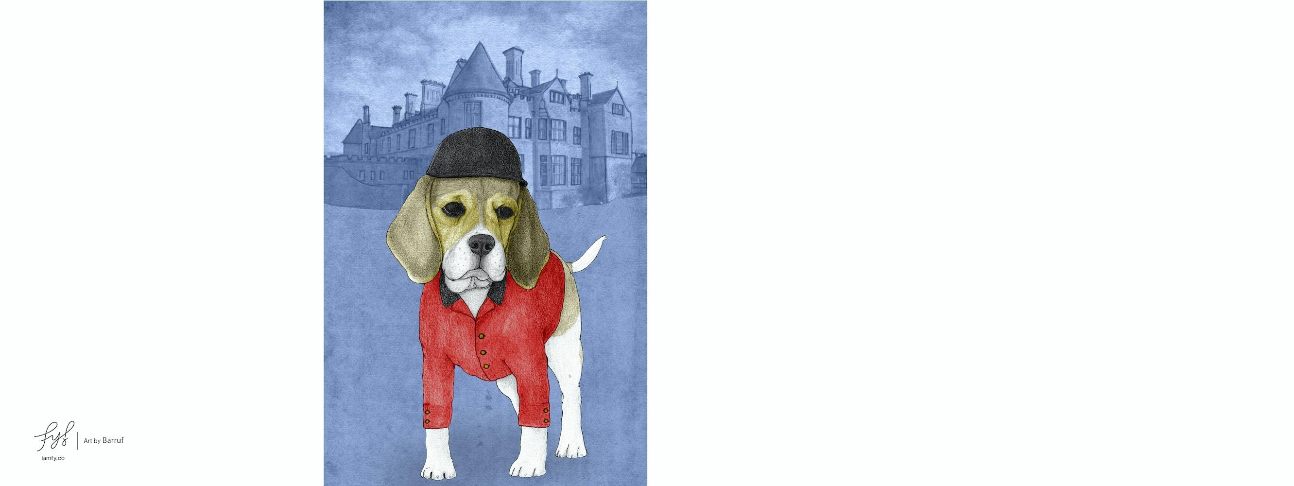 Beagle With Beaulieu Palace