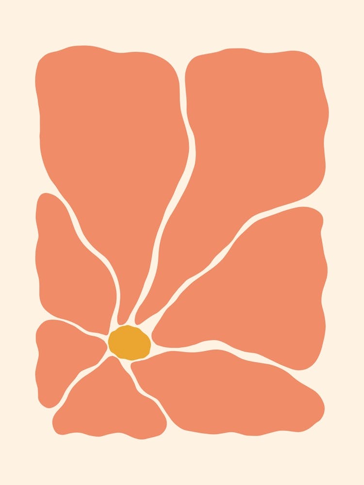 Abstract Flower 03 - Coral