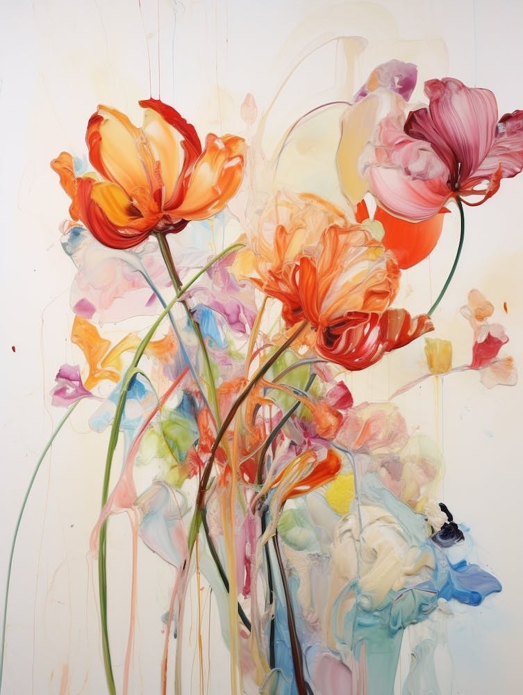 Abstract Flower Painting Tulip 2