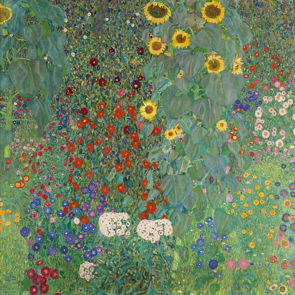 Farm Garden With Sunflowers, Gustav Klimt