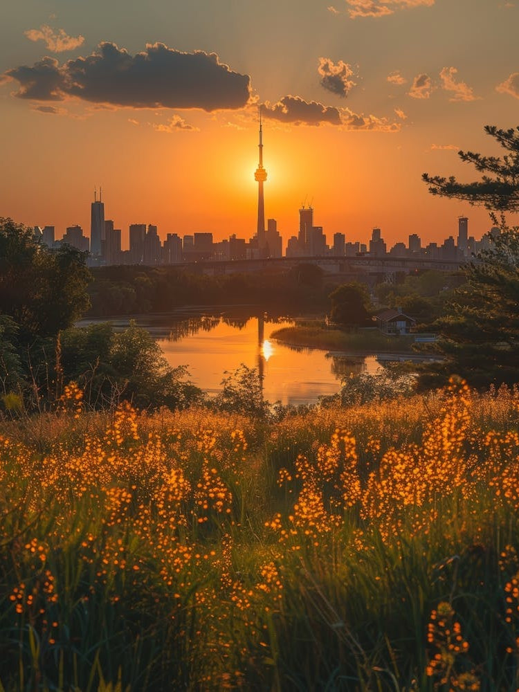 Sunset In Toronto