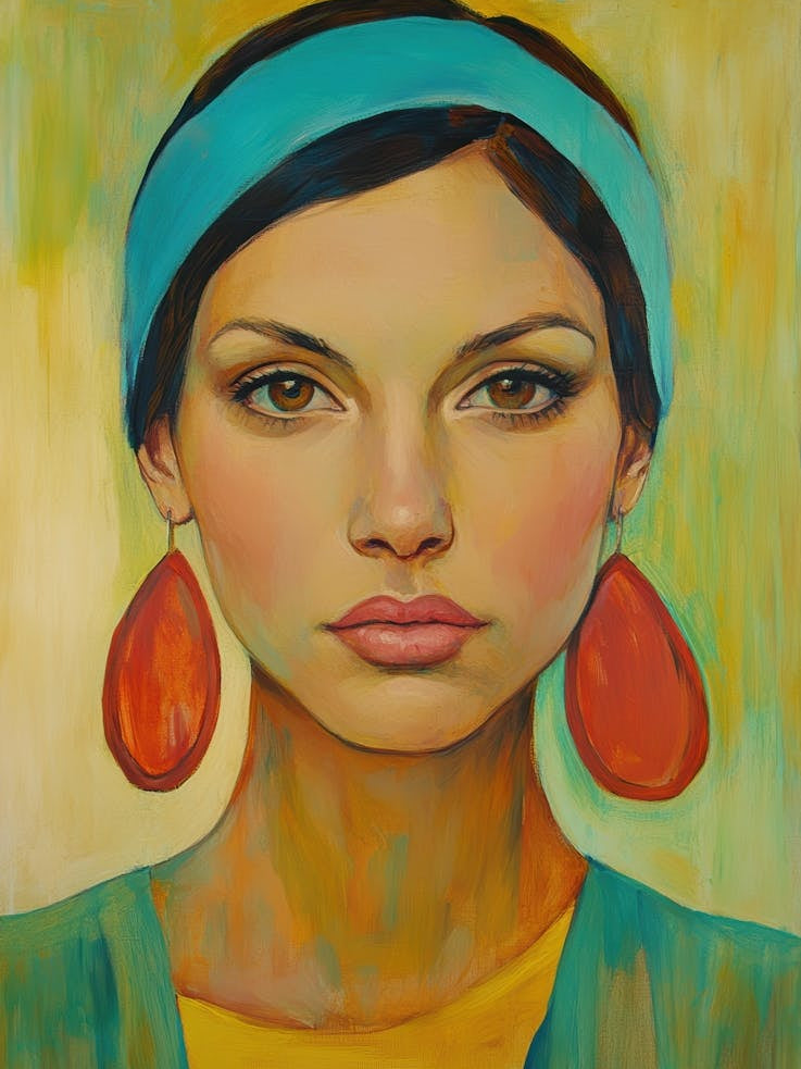 Woman With Big Earrings 3
