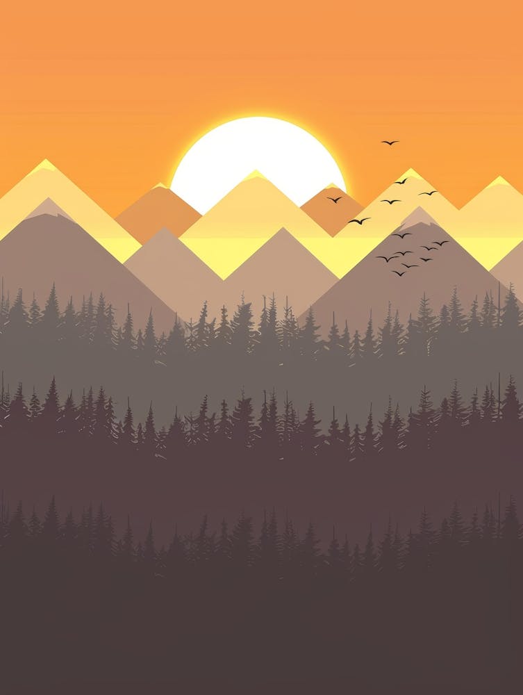 Sonnenuntergang In Den Bergen 93