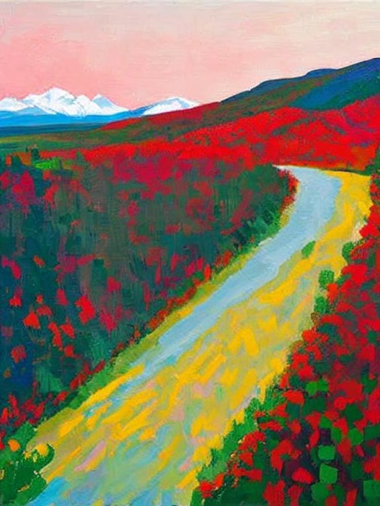 Denali National Park And Preserve United States Of America Abstract Colourful