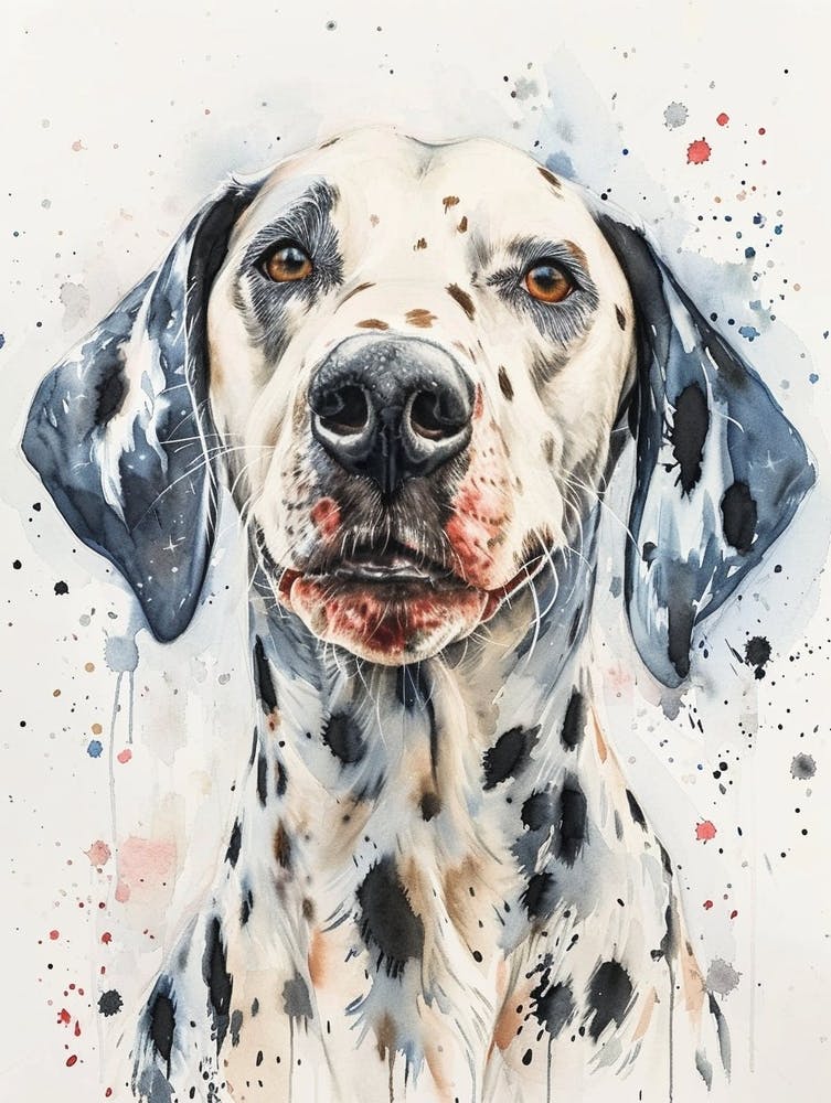 Dalmatian Watercolor Painting 3