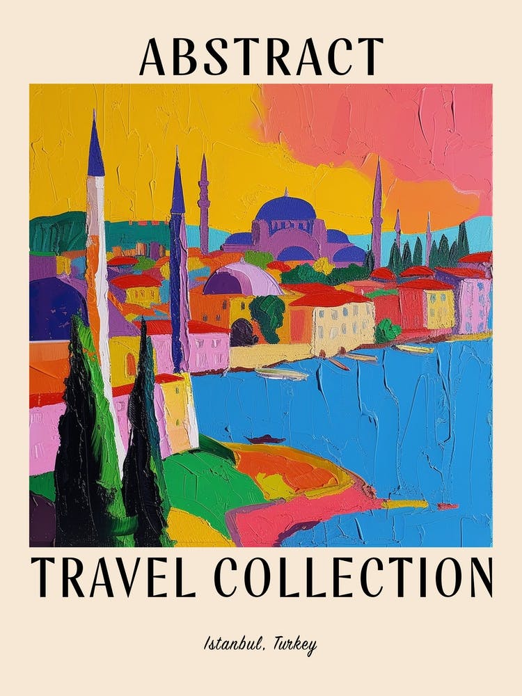 Abstrakt Reisekollektion Poster Istanbul Türkei 8