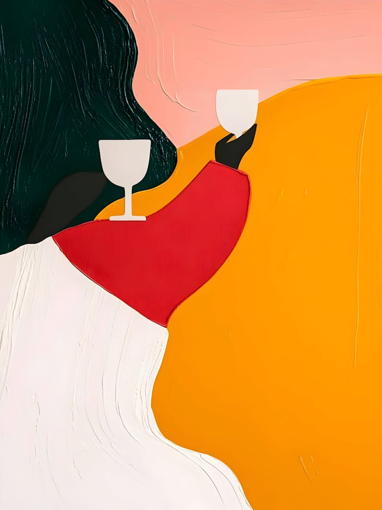 Girl And A Wine Glass