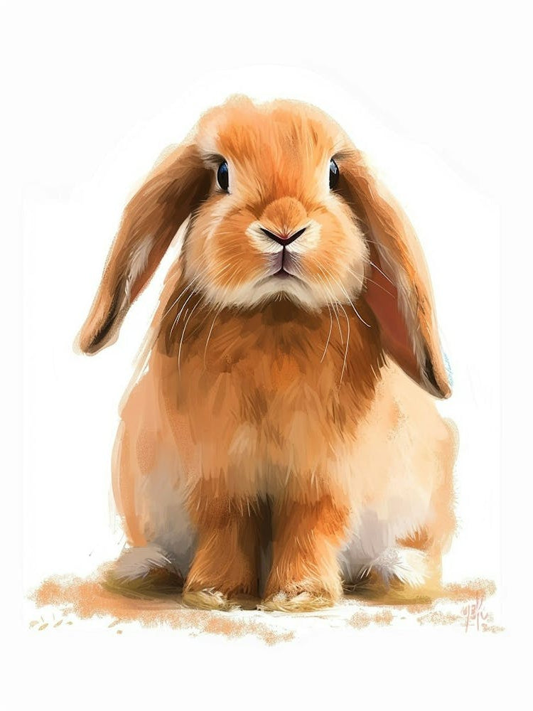 English Lop Rabbit Nursery Illustration 4