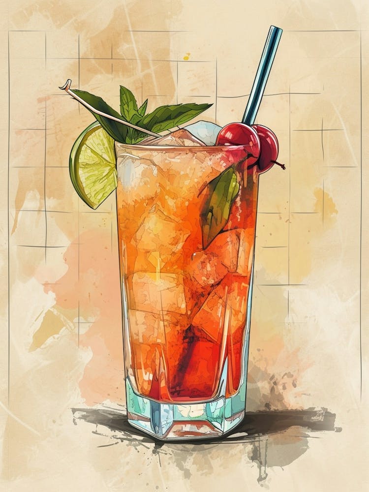 Cocktail Aquarelle Inspiré