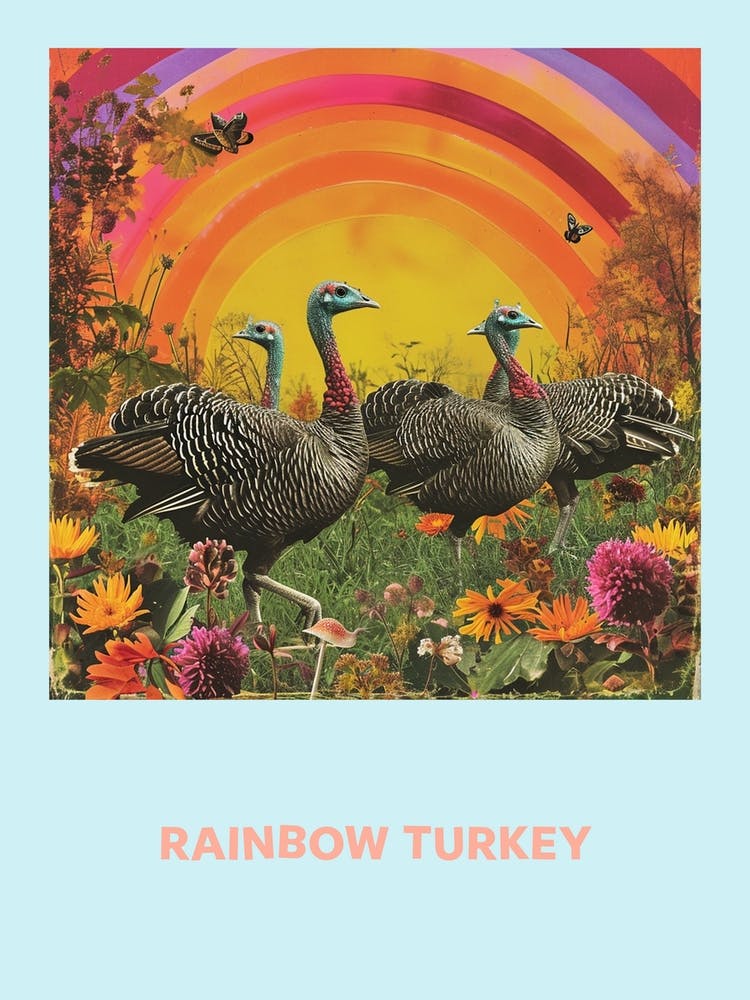 Rainbow Turkey Poster 2