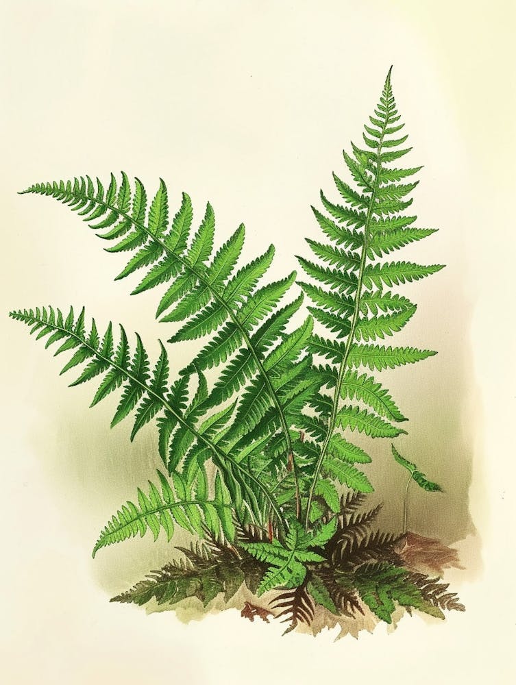 Vintage Illustration Sensitive Fern 3