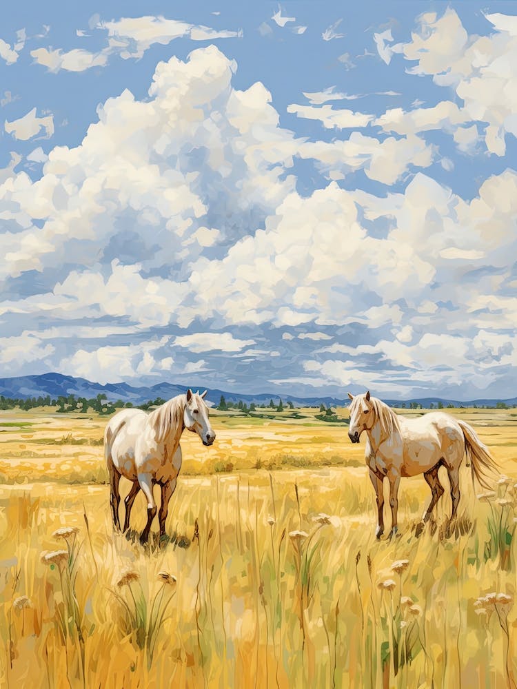 Pferdegemälde in Big Sky Montana, USA 2