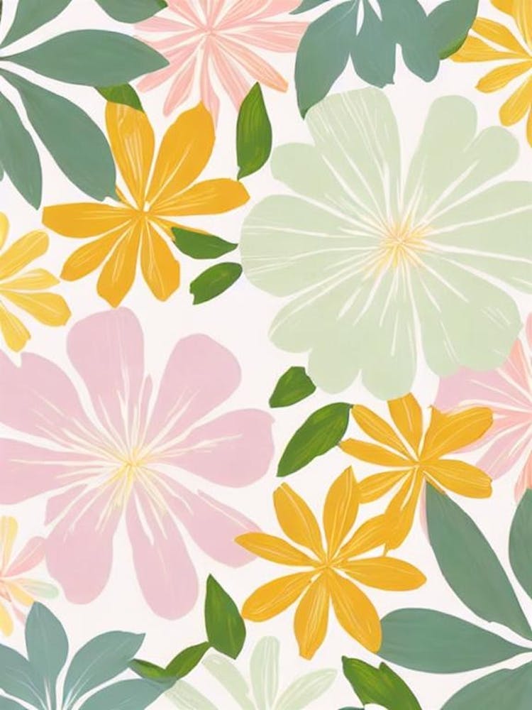 Zypresse Pastell Blumen 3 Blume