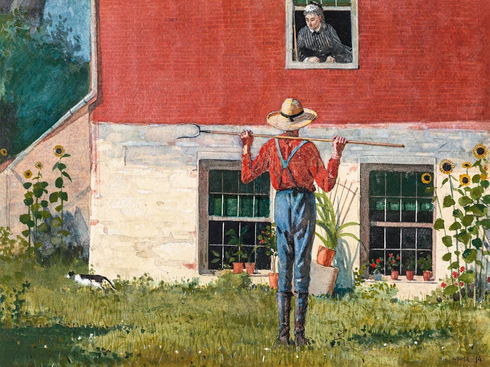In The Garden (1874), Winslow Homer