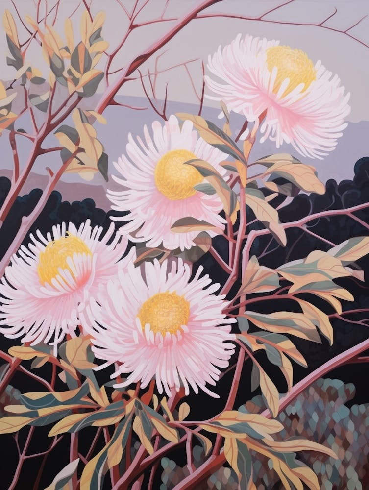 Asters 8 Flower Painting