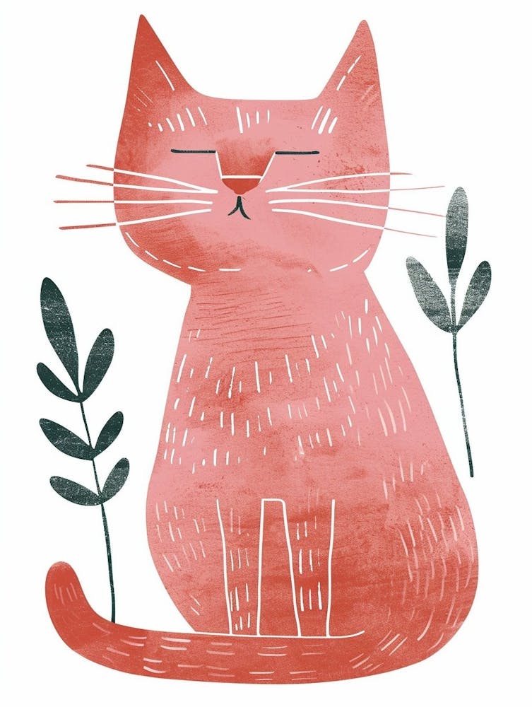 Colorpoint Shorthair Cat Clipart Illustration 4