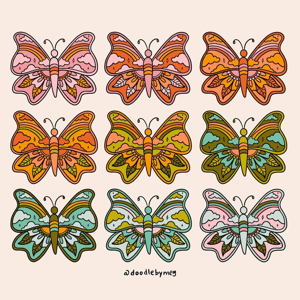 Rainbow Butterflies