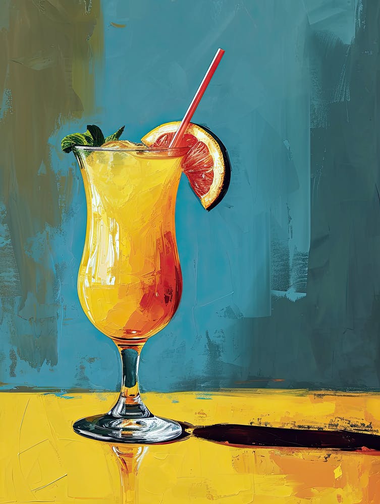 Orange Juice Coctail, Mid Century