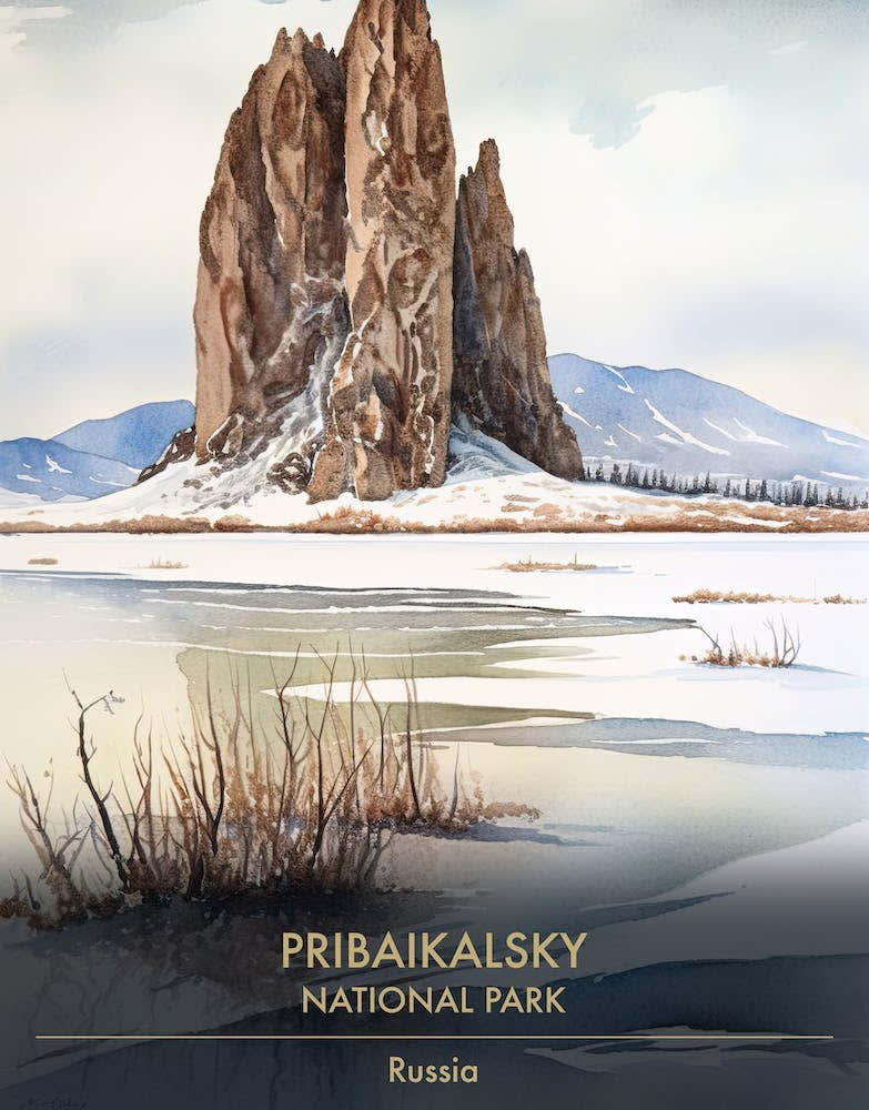 Pribaikalsky National Park Russia Watercolour 2