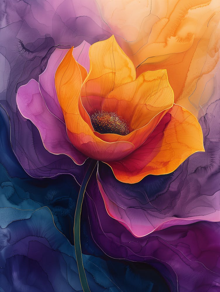 Abstract Flower Painting