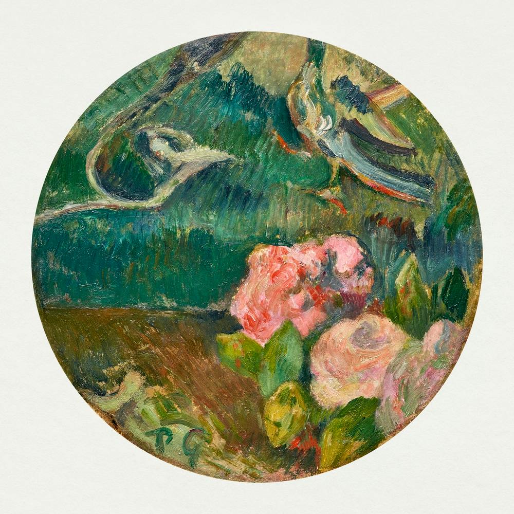Flowers And Bird (1884–1886), Paul Gauguin