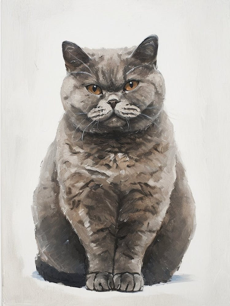 British Shorthair Cat Painting 1