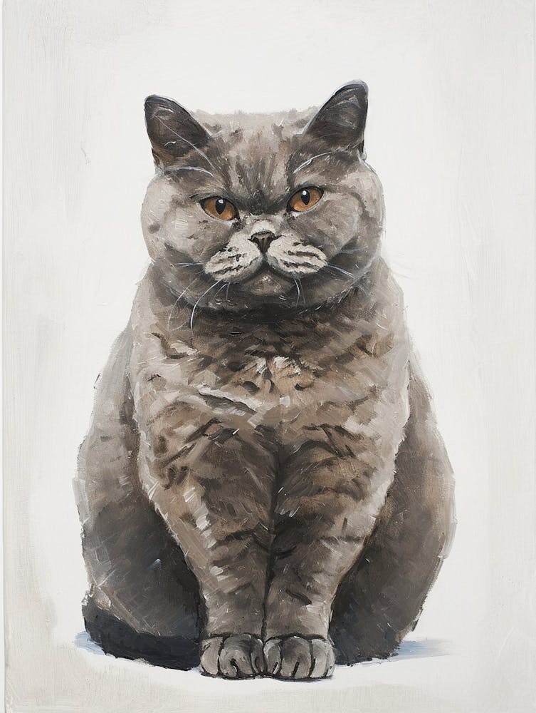 British Shorthair Cat Painting 1