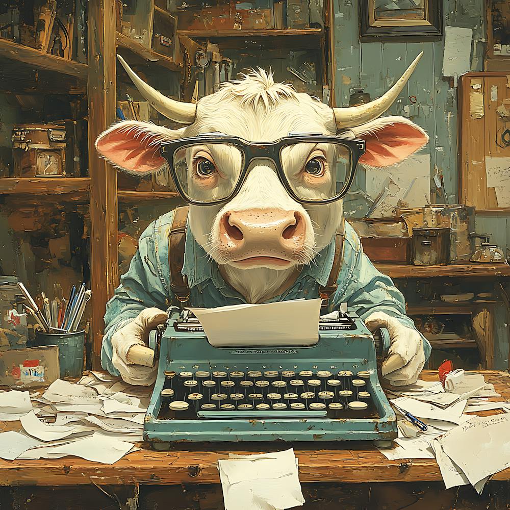 Funny Cow Writer Vintage 6