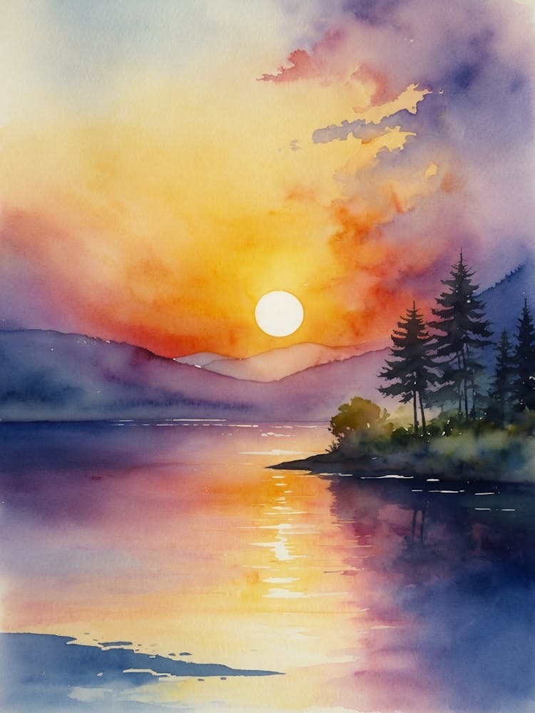 Sunset By The Lake 5